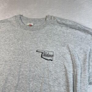 Vintage Fruit Of The Loom Shirt Mens XL Gray Oklahoma Wolves Graphic Tee 90s